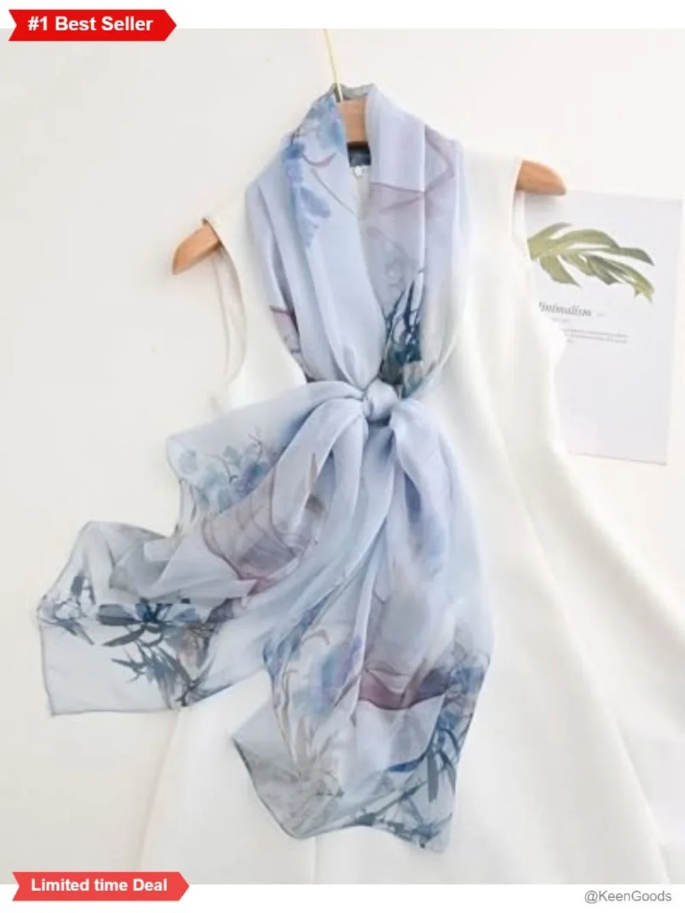 100% Mulberry Silk Chiffon Scarf Large Sheer Shawl Wrap Women Gift